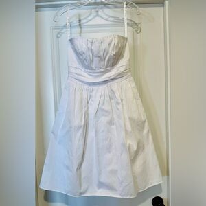 David’s‎ Bridal db studio Strapless White Cotton  Dress Size 4